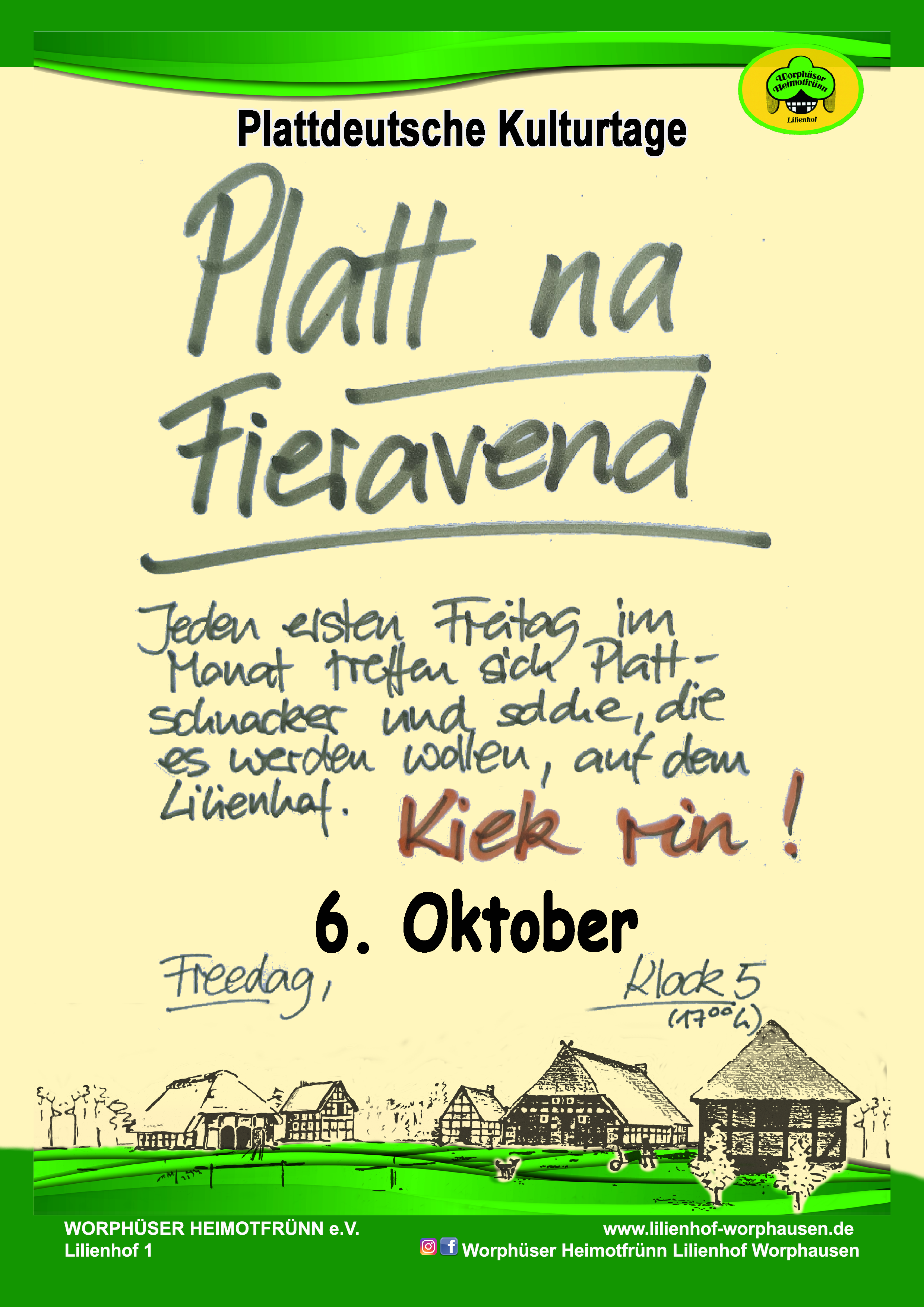 6. Oktober Platt na Fieravend